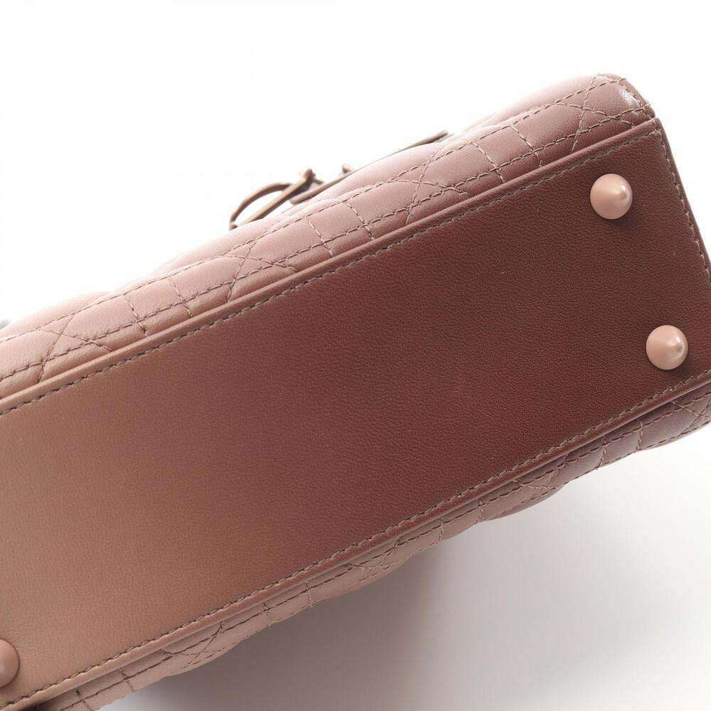 Dior Lady Cannage Handbag Leather Pink - Picture 6 of 8